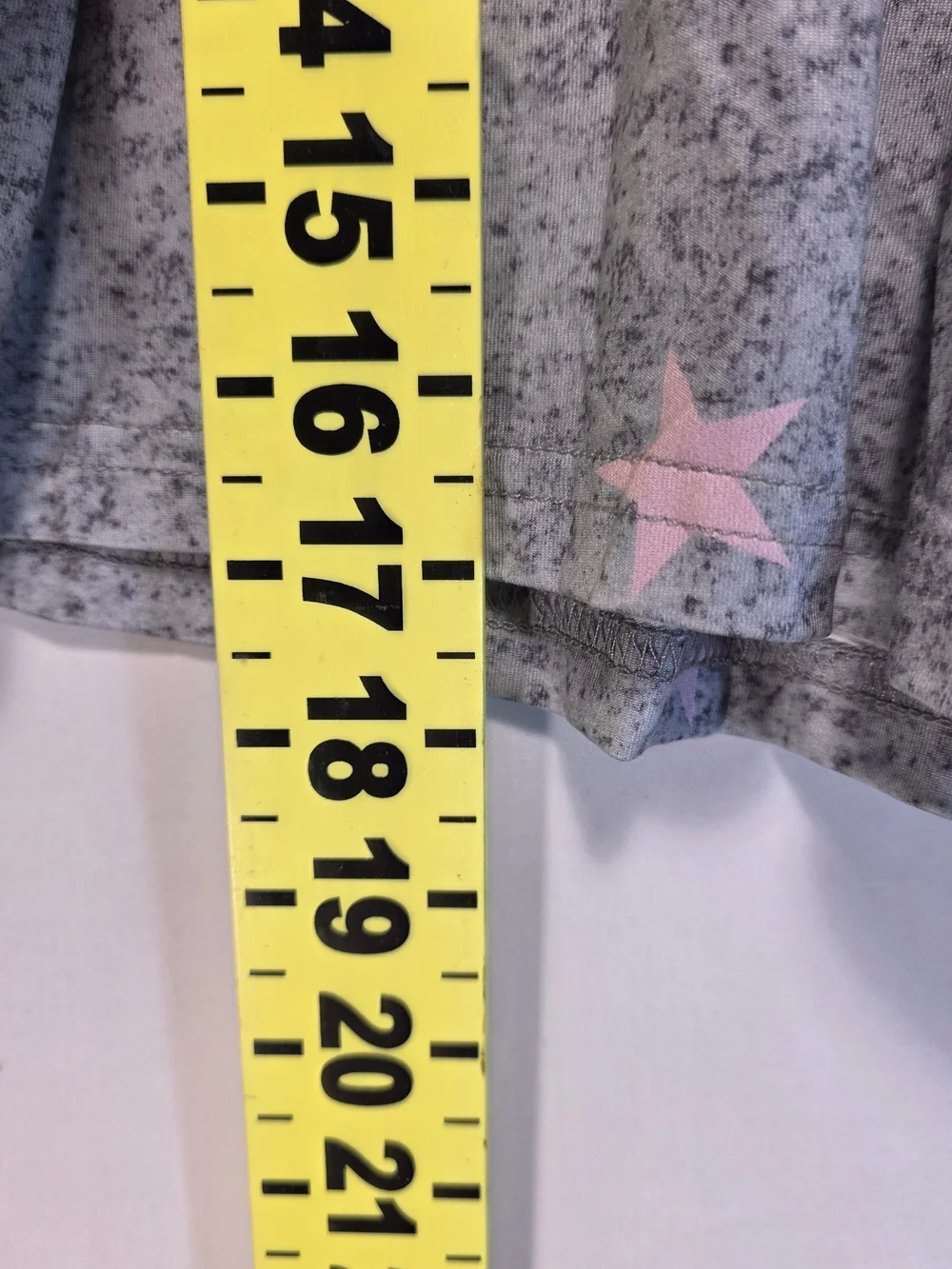 NEW Showmall Women Pajamas Babydoll Top With Shorts Size XL Gray Pink Stars Soft